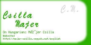 csilla majer business card